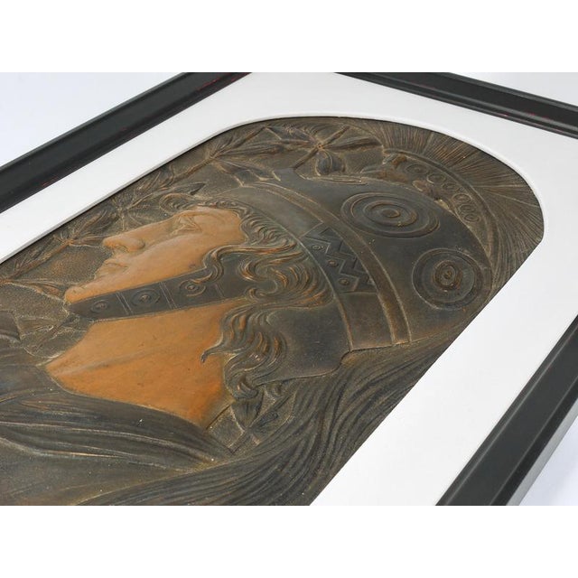 Vienna Secession Art Nouveau Spartans Relief Panels attributed to Georg Klimt, 1900, Set of 2 For Sale - Image 4 of 18