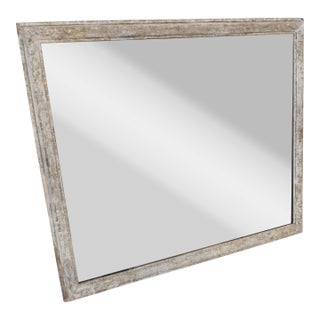 Italian Antiqued Mirror With Painted Wood C 1930s From Mla For Sale