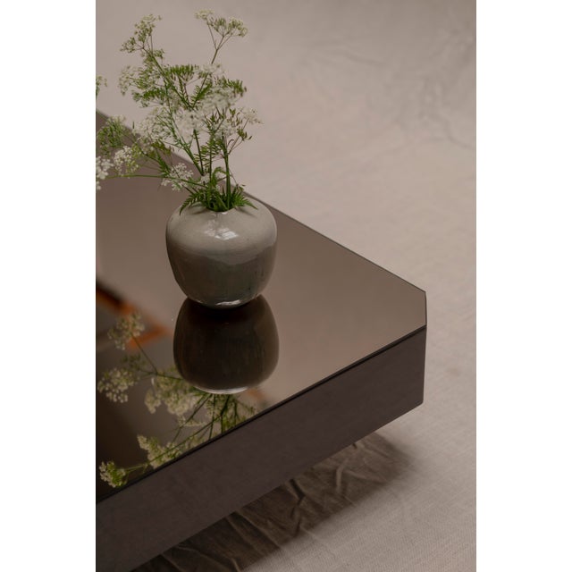 1970s Space Age Coffee Table in Dark Brown Lacquer, 1970s For Sale - Image 5 of 9