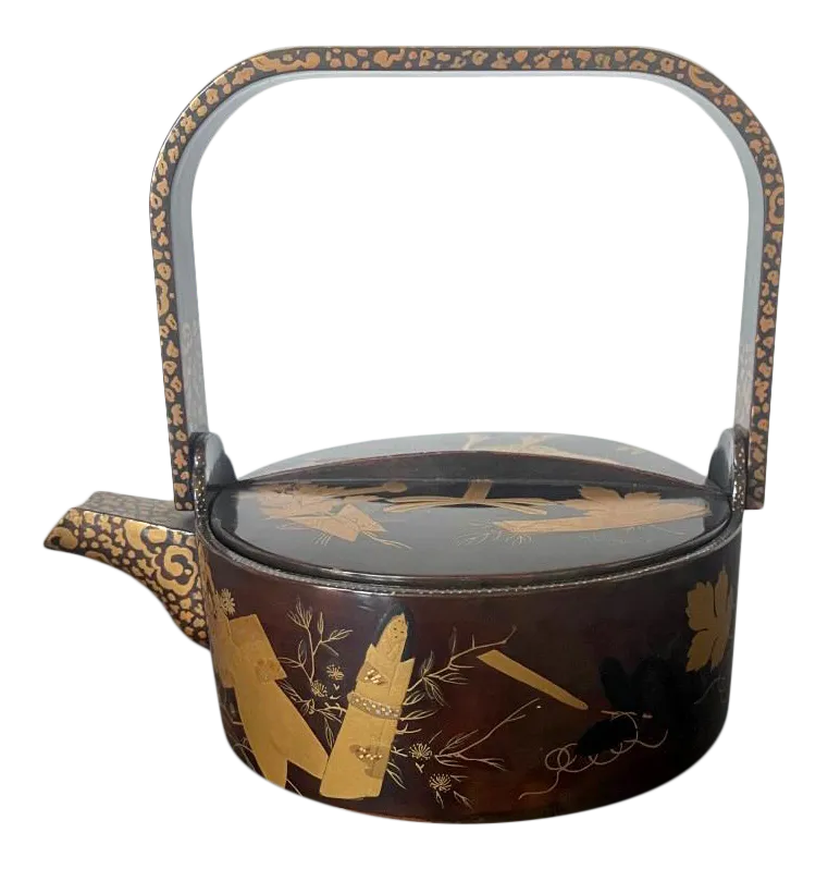 Japanese Lacquer Maki-e Sake Ewer Meiji Period | Chairish