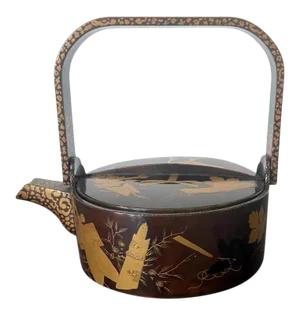 Japanese Lacquer Maki-e Sake Ewer Meiji Period