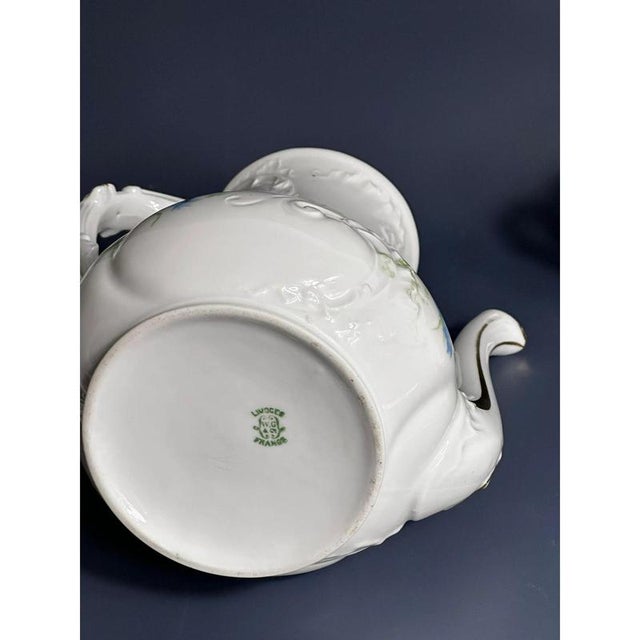 Porcelain Coffee Service from William Guerin and Co. Limoges, Late 19th Century, Set of 15 For Sale - Image 9 of 11