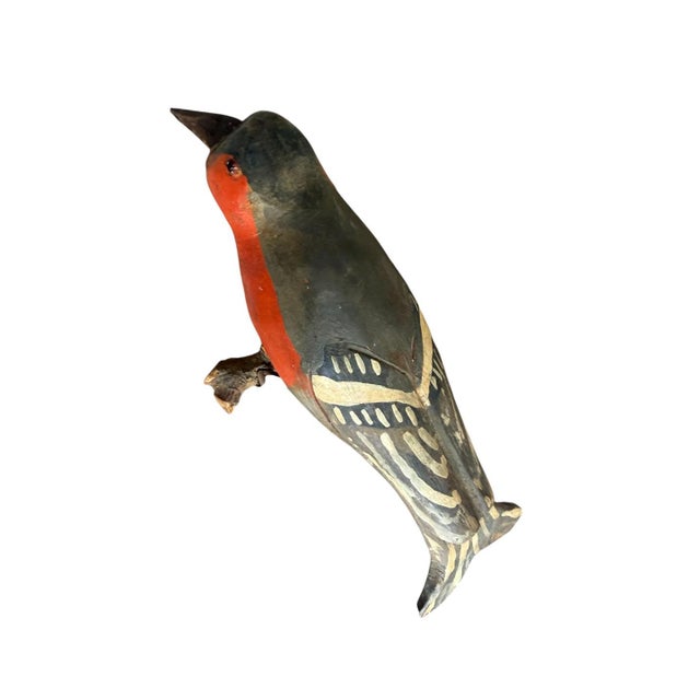 Folk Art Austrian Folk Art Carved Wood Bird #79, 1930s For Sale - Image 3 of 4