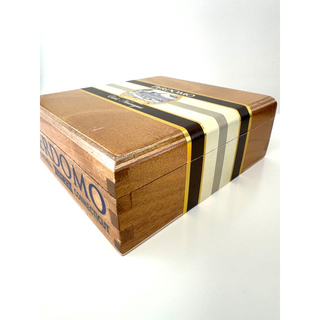 Curated Collection of Six Premium Wooden Cigar Boxes for Decorative Display & Storage For Sale - Image 4 of 12