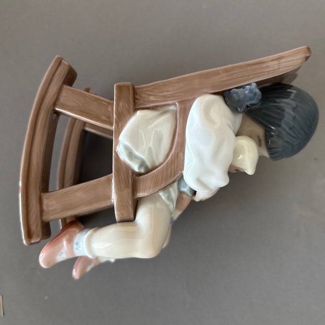 1950s Bing & Grondahl Girl Rocking Her Doll For Sale - Image 10 of 12