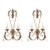 Vintage-Style White and Silver Hollywood Regency-Themed Wrought Iron Wall Lamps - a Pair For Sale - Image 10 of 10
