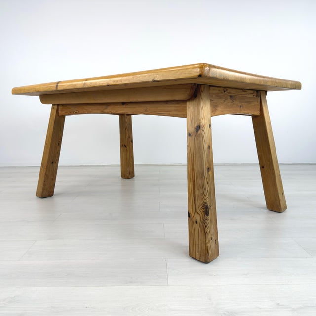 Brutalist Brutalist Pine Dining Table by Wasa For Sale - Image 3 of 12