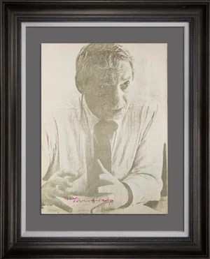 Louis I. Kahn Lt. Ed. Portrait Lithograph Hand Sigedn W/Archival Frame