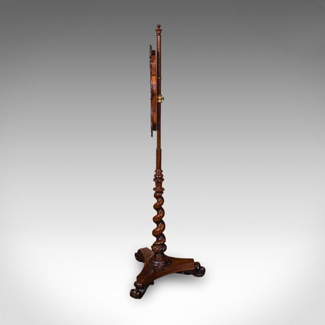 Antique Pole Screen, English, Adjustable Fireside Heat Reflector, William IV For Sale - Image 6 of 12
