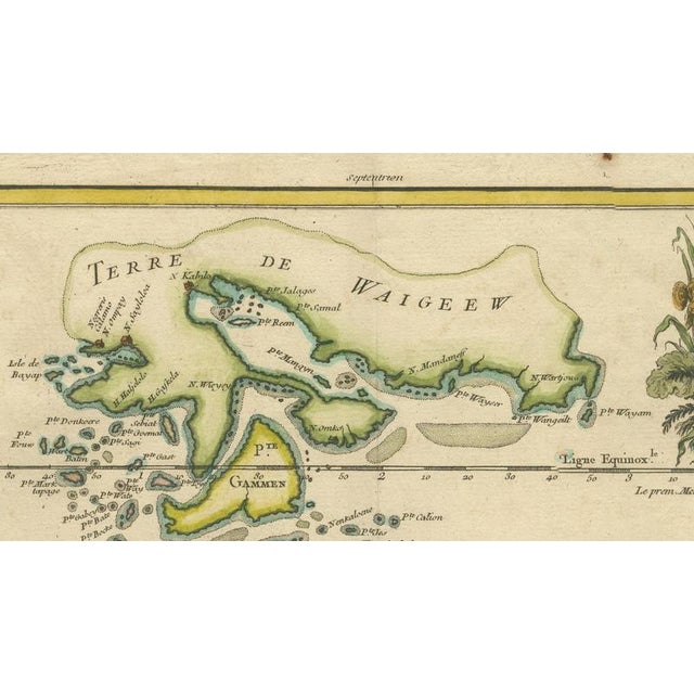 Antique Map of Raja Ampat, New Guinea, Bellin, and Papuan Islands, 1749 For Sale - Image 6 of 10