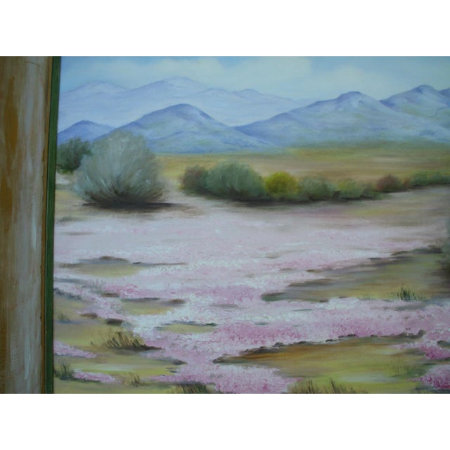 Vintage Impressionist California Desert Landscape Painting Framed For Sale - Image 4 of 7