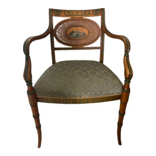 1950s Adams Style Neoclassical Hollywood Regency Chair For Sale