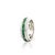 Contemporary 3.2 Carat Tsavorite & Diamond Channel 18k White Gold Band Ring, Size 8.25 For Sale - Image 3 of 9