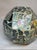 Pair of Abalone Mosaic Decor Orbs Geometric Squared Spheres For Sale - Image 4 of 11