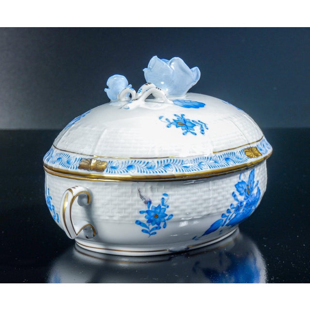 Blue 370 Apponyi Blue Porcelain Sauce Pot from Herend For Sale - Image 8 of 18
