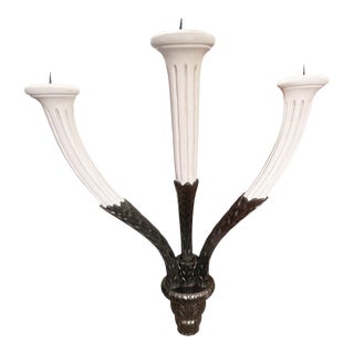 Neoclassical Rose Tarlow Three Arm Candle Sconce For Sale