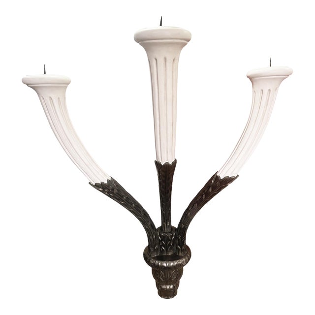 Neoclassical Rose Tarlow Three Arm Candle Sconce For Sale