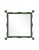Contemporary Fleur Home Carnival Iko Iko Square Mirror in Duck Green, 39x39 For Sale - Image 3 of 3