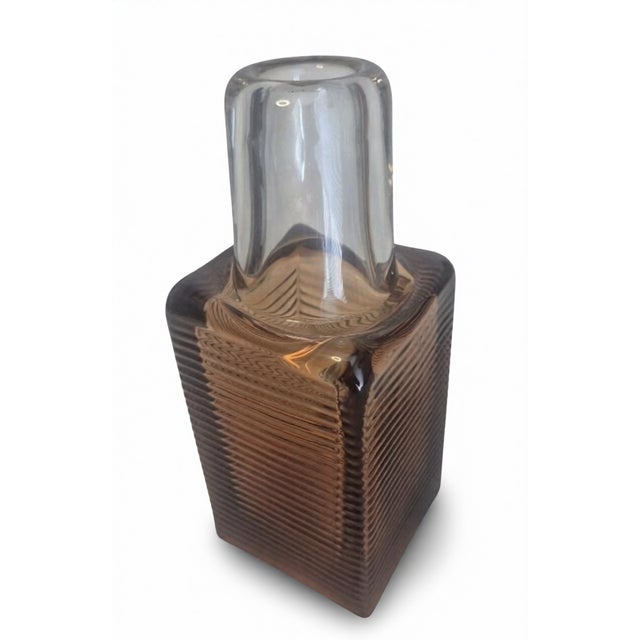 Exceptional Mid-Century Modern Czech art glass vase, attributed to renowned designer František Vízner for Škrdlovice...
