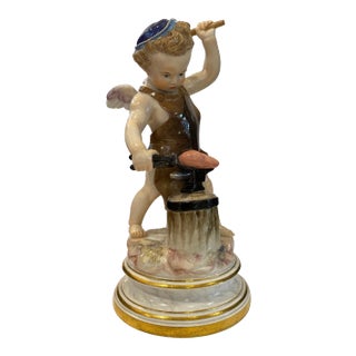 19th Century Meissen Putti Blacksmith For Sale