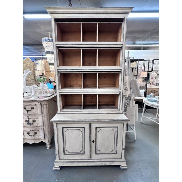 French Painted French Louis Philippe Notary Cabinet For Sale - Image 3 of 10