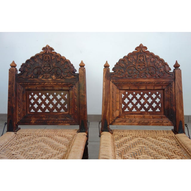 Brown Vintage Traditional Pida Chairs, 1950s, Set of 2 For Sale - Image 8 of 16