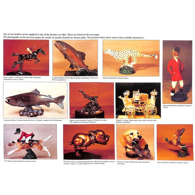 Sculptors and Bronze Founders Makers of Car Mascots Since 1910 [10] pp. 1983 8 1/4" x 11 5/8" Stapled wraps *w/ vertical...
