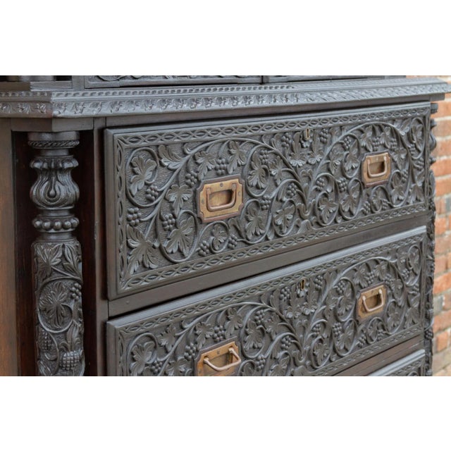 Antique Anglo-Indian Secretary Cabinet For Sale In Los Angeles - Image 6 of 13