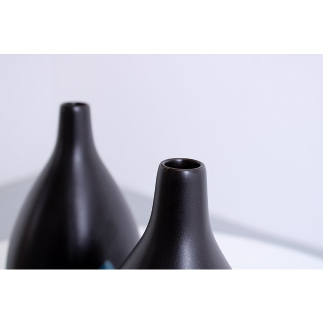 Ceramic Large Japandi Floral Ceramic Vases from Ikea, 1990s, Set of 2 For Sale - Image 7 of 13