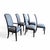 Late 20th Century Set of Six Reupholstered Grey Wood Dining Chairs For Sale - Image 10 of 18