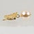 Metal Guy Laroche Gilded Metal Butterfly Clip Earrings with Pink Pearl For Sale - Image 7 of 7