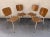 Light Yellow & Brown Formica Dining Table & Chairs Set, 1950s, Set of 5 For Sale - Image 10 of 18