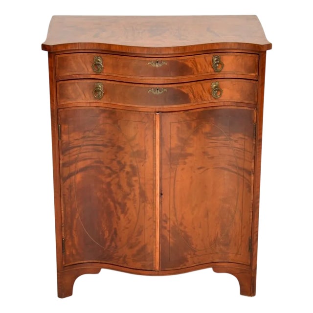 Antique Edwardian Inlaid Satinwood Cabinet, 1900s For Sale