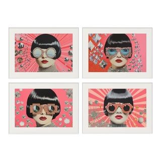 Set of 4 - 36" X 24" - Unframed Limited Edition Photograph Prints - 'Girls & Diamonds'' - Fashion Series'#2 For Sale