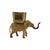 Brass Late 20th Century Folk Art Heavy Brass Elephant Statue Pair, Indian, 8.5"h For Sale - Image 8 of 10