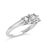 Contemporary 14K White Gold 1/2 Cttw Miracle Set Round Lab Grown Diamond Three Stone Illusion Plate Ring (F-G Color, VS1-VS2 Clarity) - Ring Size 6 For Sale - Image 3 of 6
