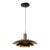 Rancho Mirage Large Pendant Light - Matte Black & Gold-Leaf Shade, Weathered Brass For Sale