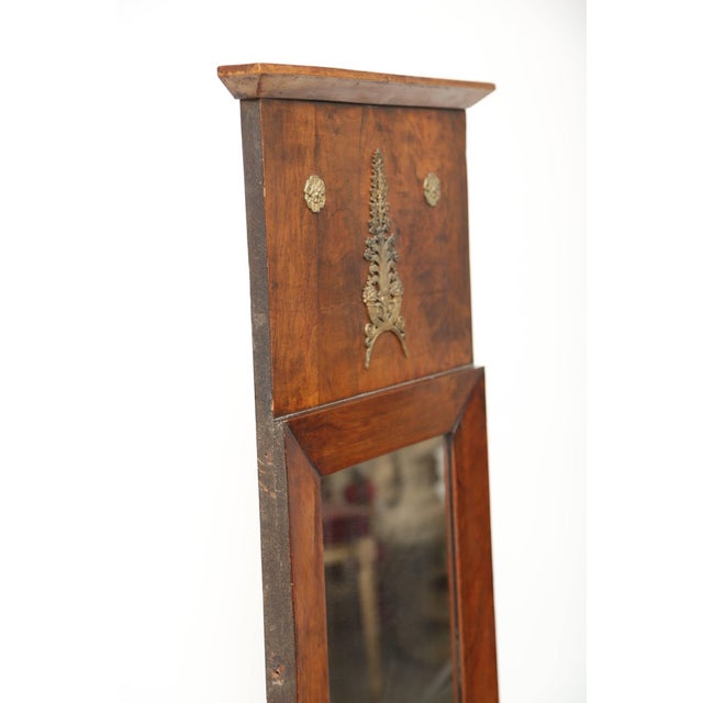 Early 19th Century Period French Empire Mahogany Trumeau With Bronze Doré Mounts For Sale - Image 5 of 7