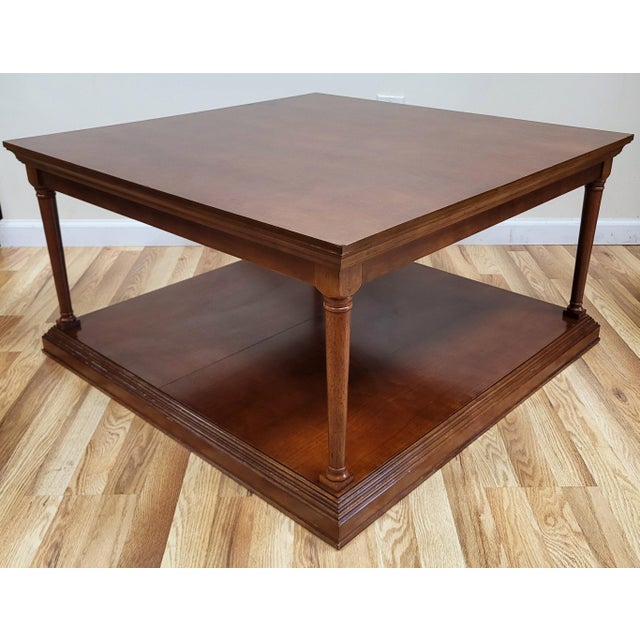 Vintage Mid-Century Modern Directoire Style Mahogany Coffee Table For Sale In New York - Image 6 of 10
