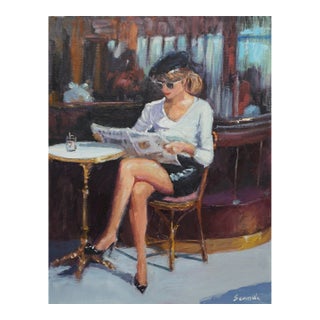 Original Oil Painting of Cityscape For Sale