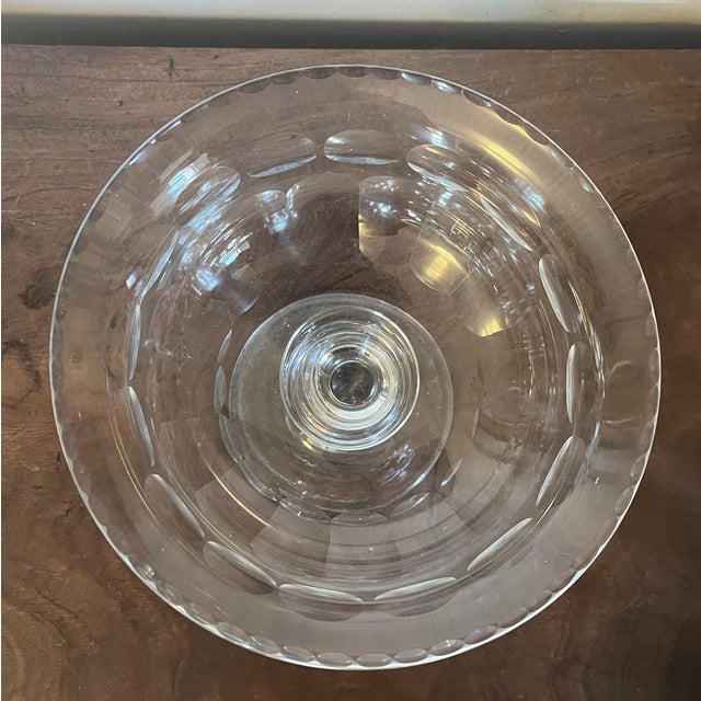 Antique 19th Century American Cut Glass Footed Centerpiece Compote or Fruit Bowl For Sale - Image 13 of 16
