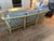 The piece was purchased in 1986. Ficks Reed distressed pineapple bamboo comes from a set. The arms were revarnished in...