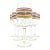 Rainbow Striped Goblets- Set of Six For Sale