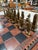 Metal Italian Chess Set in Cast Metal on Carved Wooden Board, 1970s For Sale - Image 7 of 10