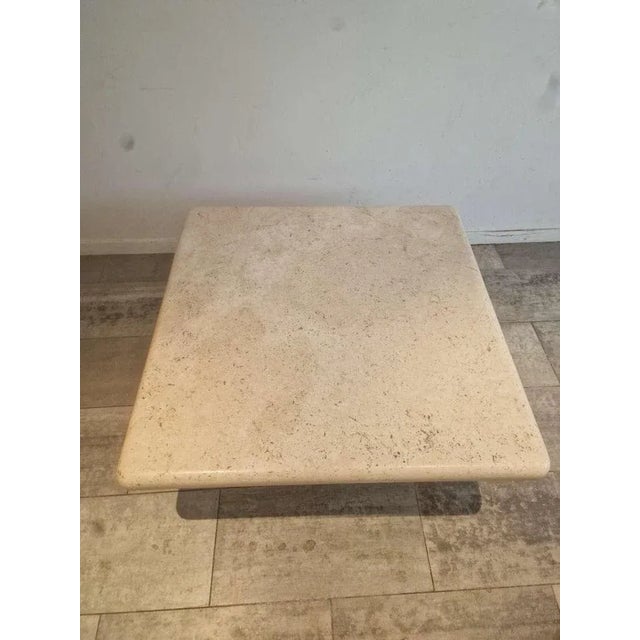 1970s Square Travertine Coffee Table by Mario Bellini for Cassina, 1975 For Sale - Image 5 of 6