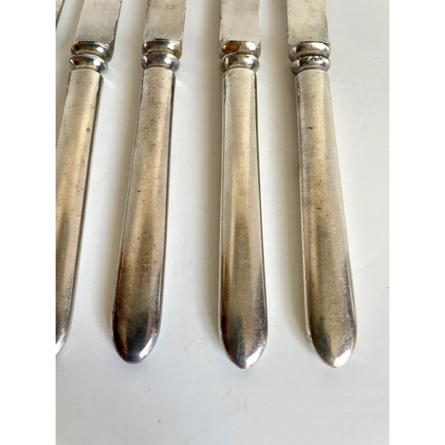 Reed & Barton Set of 6 Reed & Barton Silver-Plated Appetizer Knives For Sale - Image 4 of 8