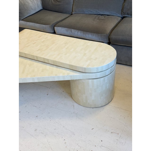 1970s 1970s Tiled Stone Pivoting Low Coffee Table in the Manner of Springer For Sale - Image 5 of 7
