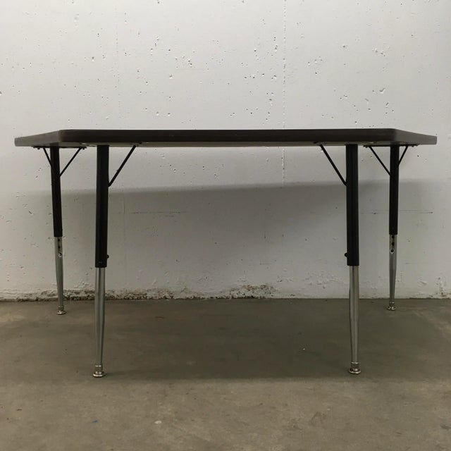 1970s Mid-Century Modern Trapezoidal School Work Table by Virco For Sale - Image 5 of 13