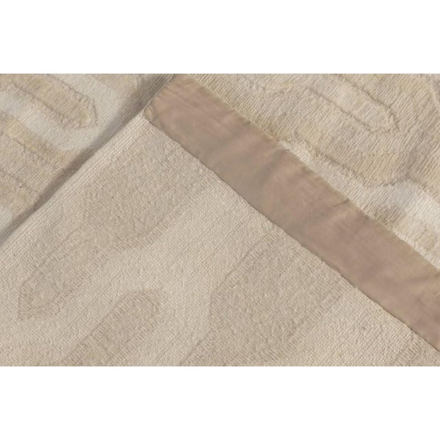 Textile Modern Global Off-White and Beige Hand Knotted Wool Rug by Doris Leslie Blau For Sale - Image 7 of 7