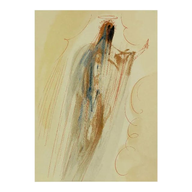 1960 Dali Woodcut Paradise 29 the Creation of Angels For Sale